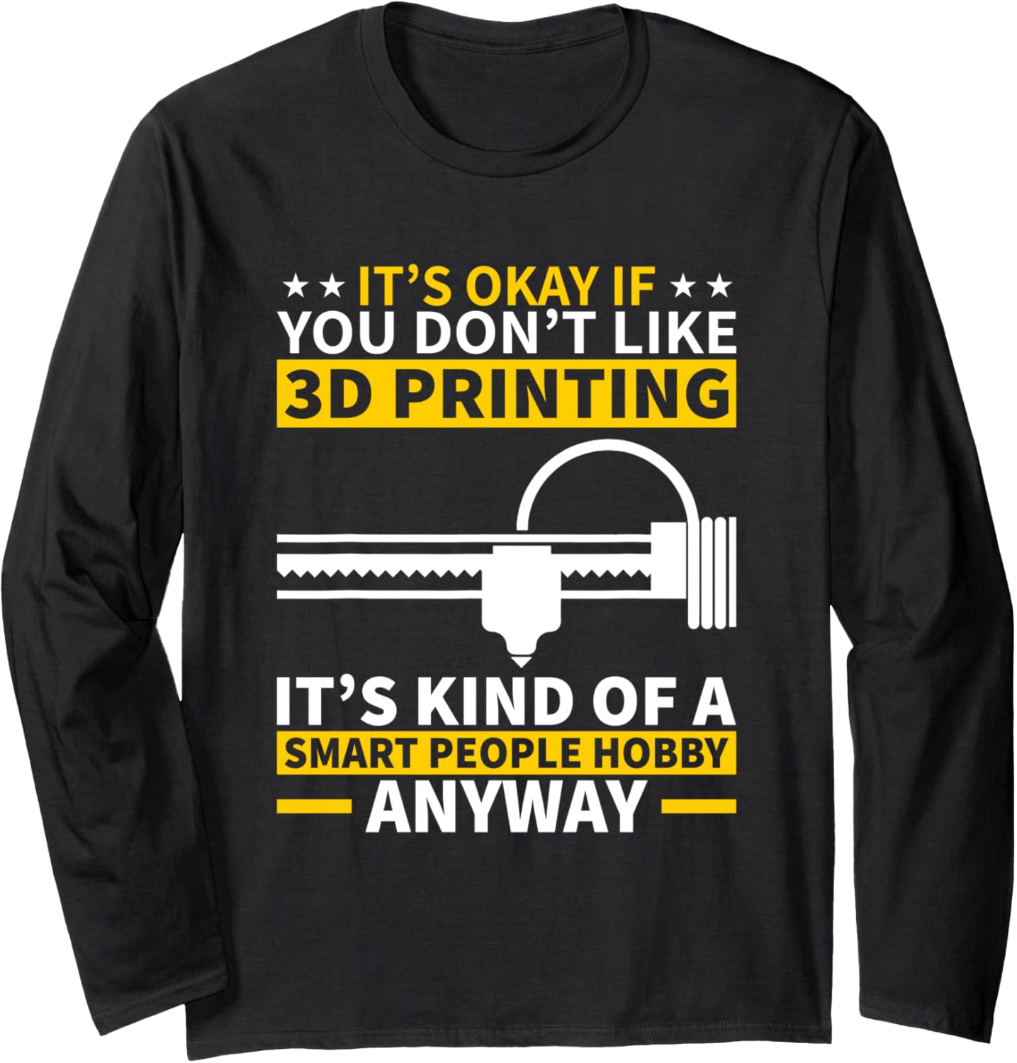 3D Printing Geek Saying Men Women 3D Printer Worker Long Sleeve