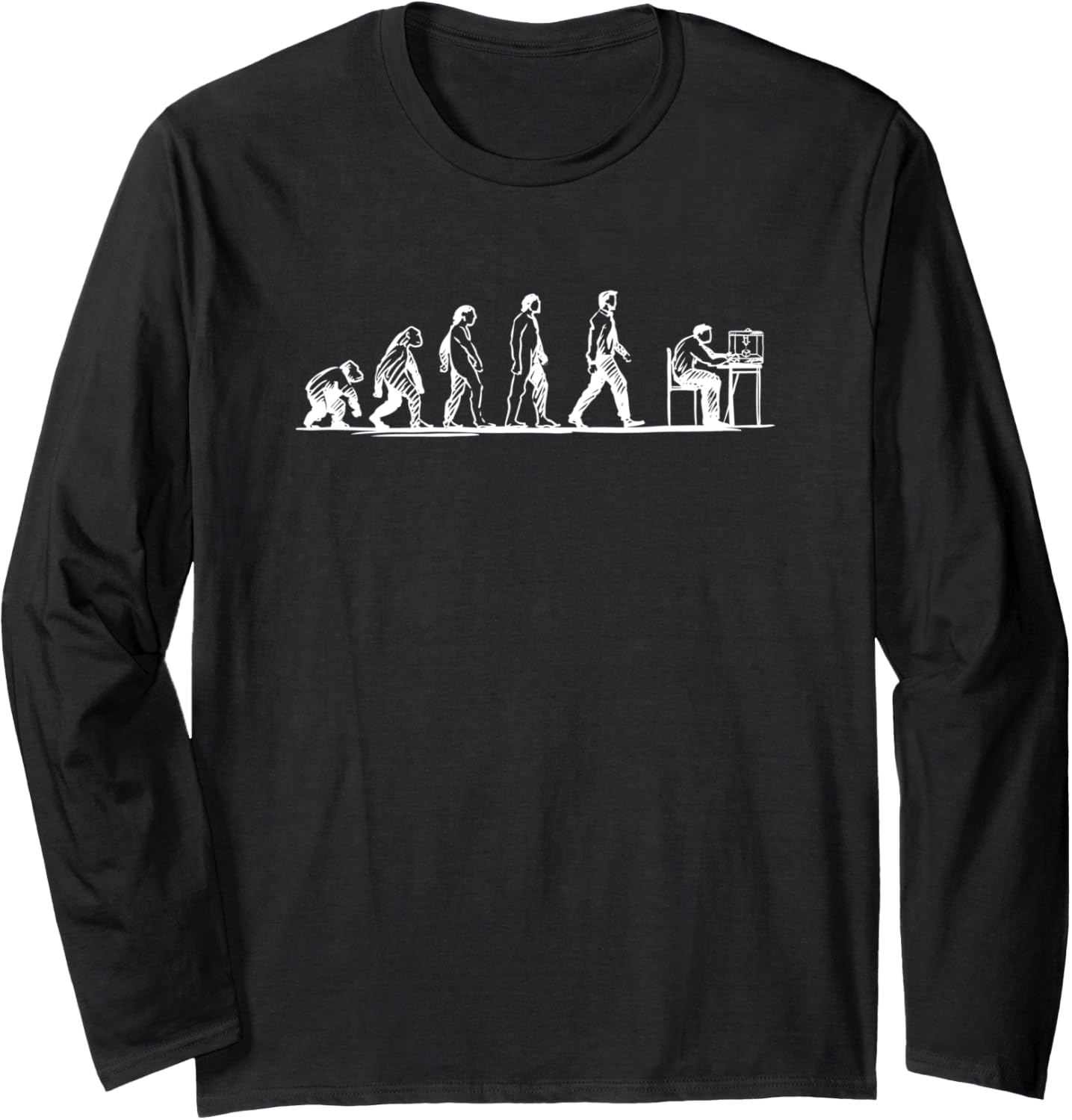 Funny 3D Printer Evolution 3D Printing Model Maker Long Sleeve