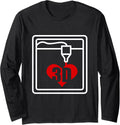 Love 3D Printing Heart Filament 3D Printer Tech Long Sleeve