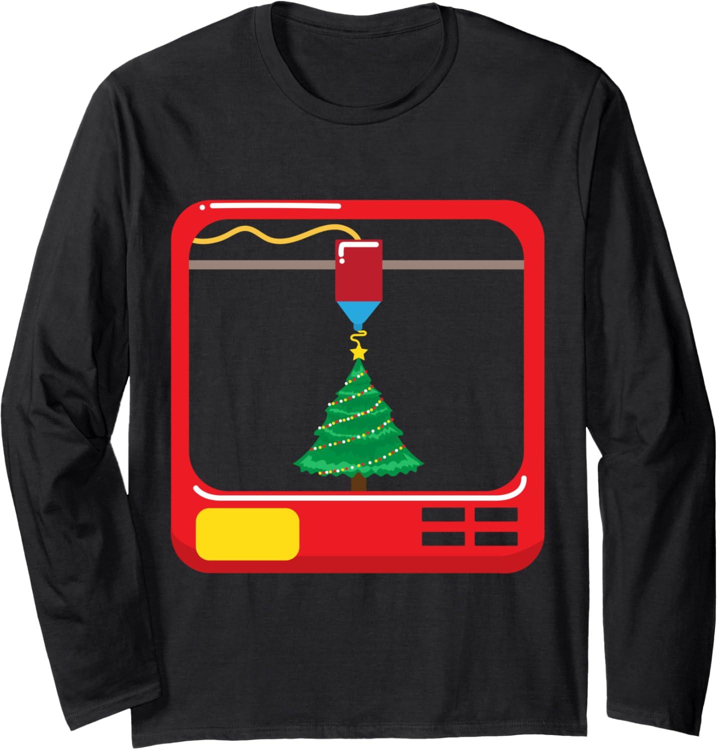 3D Printing Christmas Tree Merry Christmas 3D Printer Long Sleeve