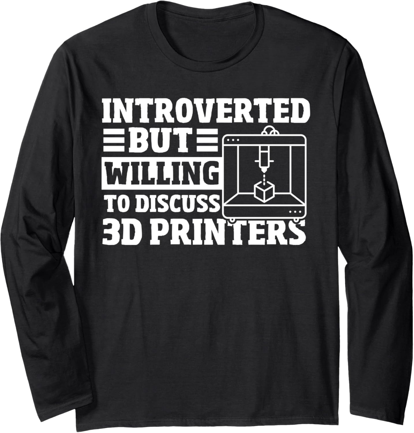 Funny 3D Printing 3D Art Printer Designer 3D Printer Long Sleeve