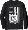 Patriotic Usa 3D Printing Us Flag 3D Printer Long Sleeve
