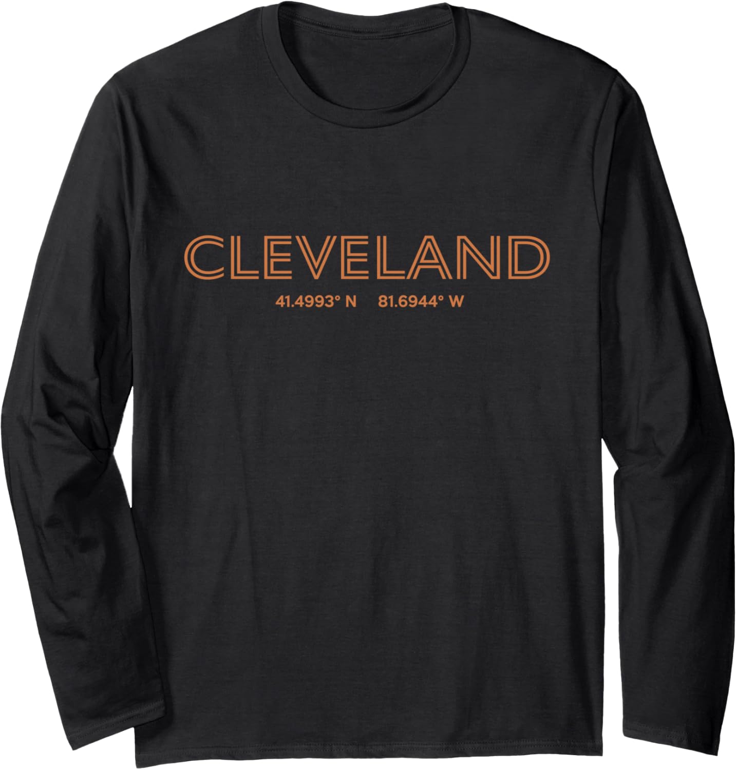 Usa City Coordinates Us Cleveland Long Sleeve