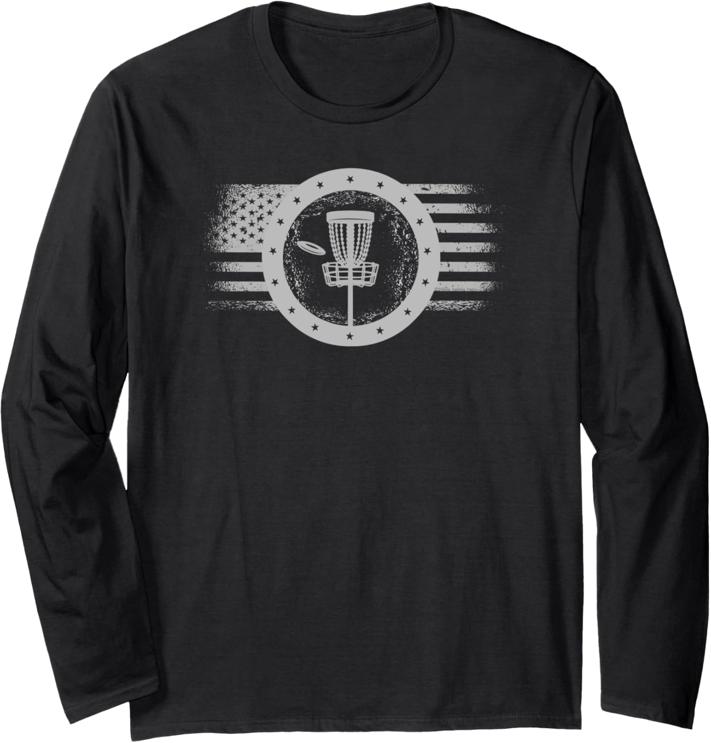 Cool Disc Golf Sport Usa Grunge Flag Disc Golf Long Sleeve