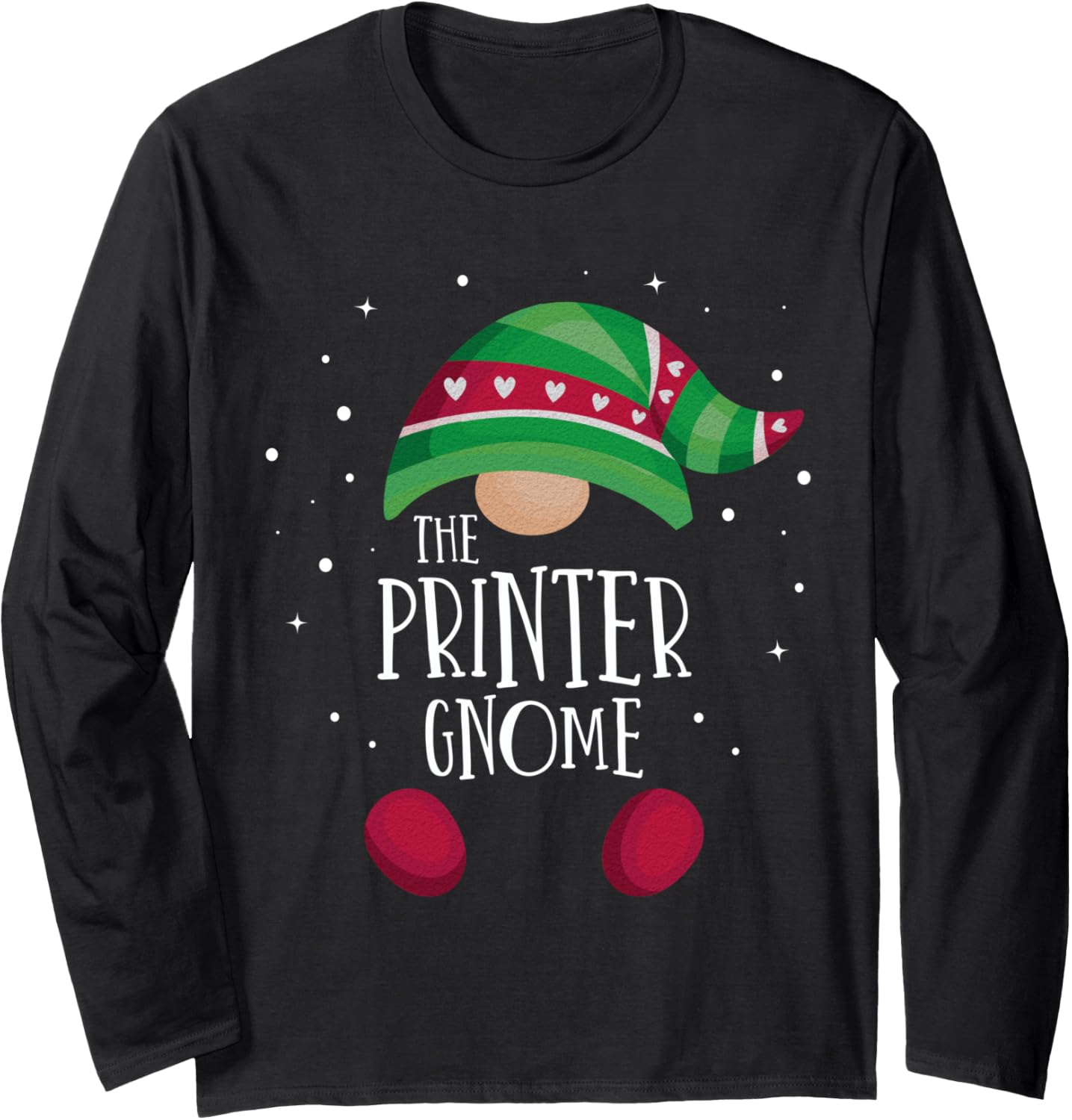 Printer Gnome Family Matching Christmas Pajamas Long Sleeve