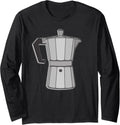 Retro Vintage Old School Espresso Coffee Maker Pot Long Sleeve