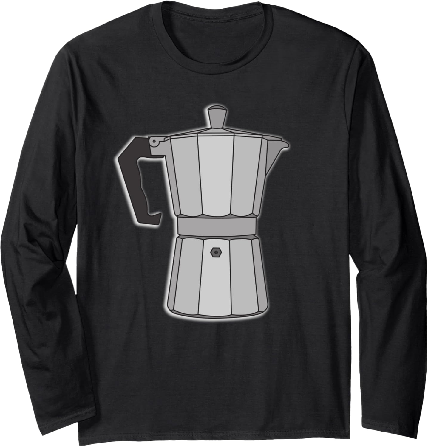 Retro Vintage Old School Espresso Coffee Maker Pot Long Sleeve