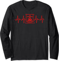 Funny 3D Printer Heartbeat Art Men Women Printing Lover Long Sleeve