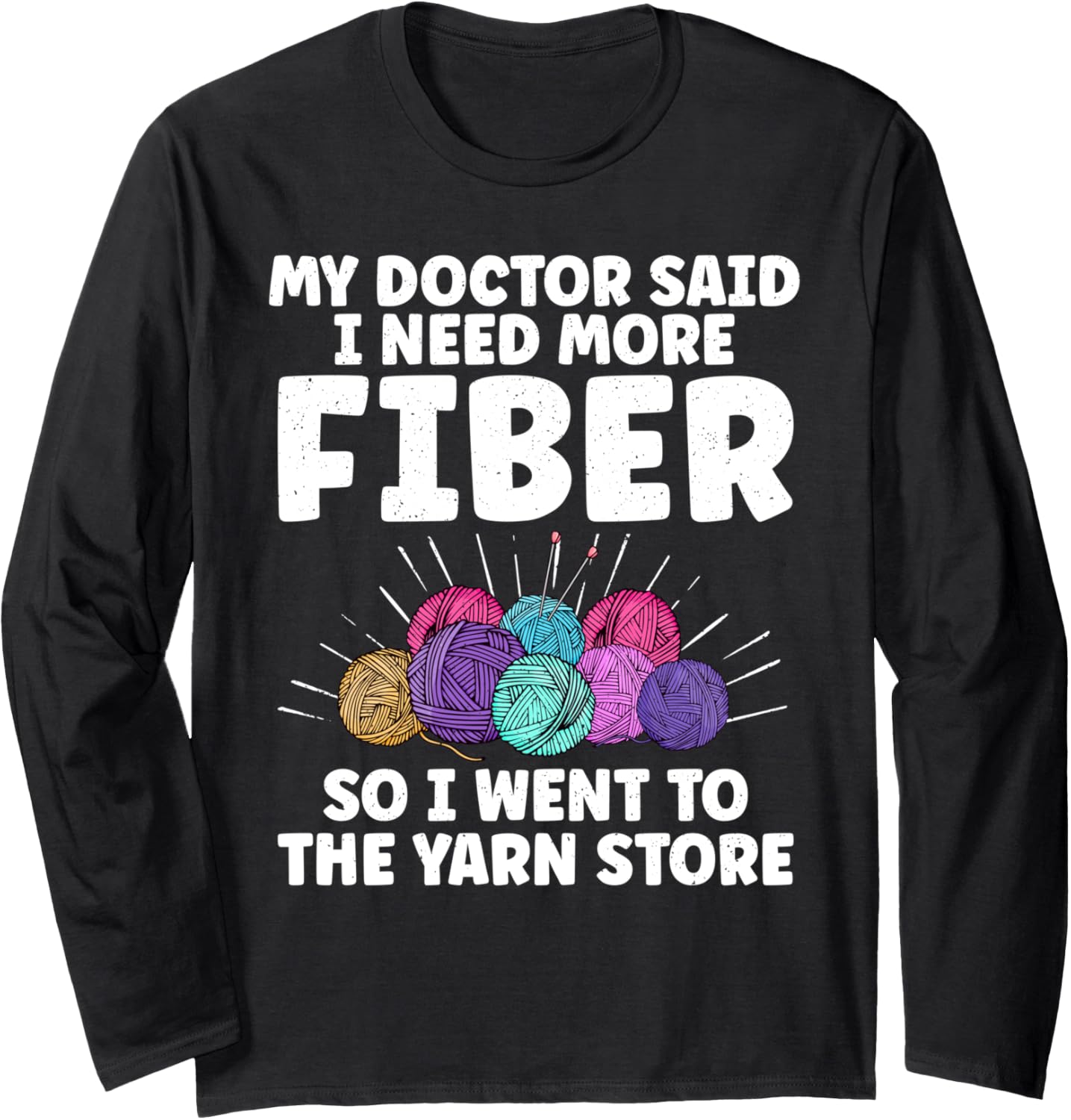 Funny Crocheting For Women Mom Knitting Yarn Crochet Lovers Long Sleeve