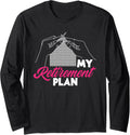 Knitting My Retirement Plan Knitter Needles Yarn Pensioner Long Sleeve