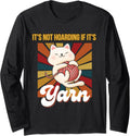 It's not hoarding if it's yarn cats funny retro pet lover Long Sleeve