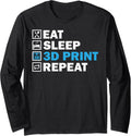 Funny 3D Printing Designs Men Women 3D Printer Enthusiasts Long Sleeve