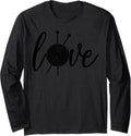 Love Yarn Tee Shirts Women Funny Crochet Lovers Gift Long Sleeve