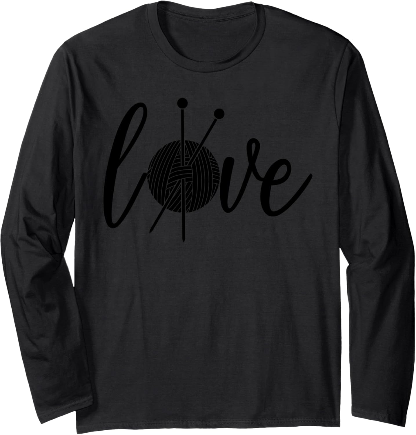 Love Yarn Tee Shirts Women Funny Crochet Lovers Gift Long Sleeve