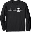 3D Printer Heartbeat Pulse Heart Line Ecg Long Sleeve