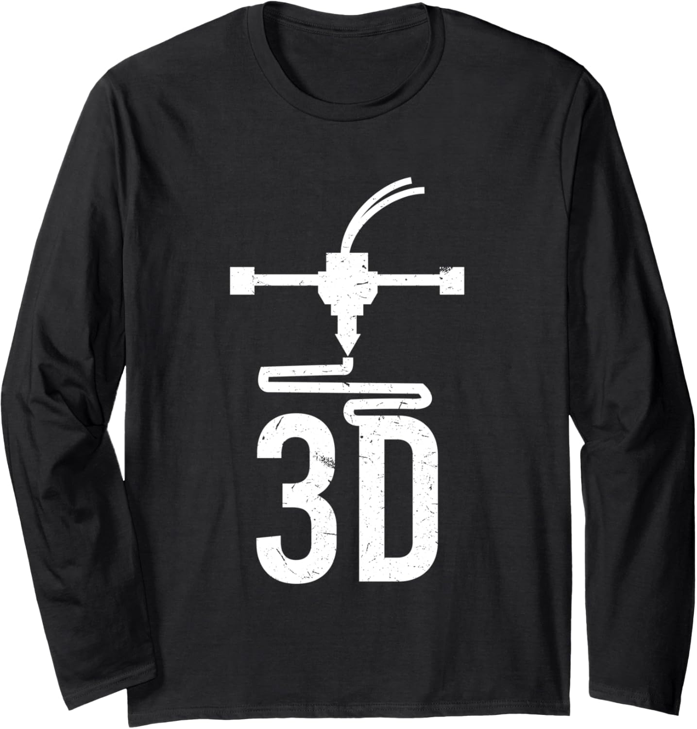 3D Printer Nozzle Design Cool 3D Printing Machine Geek Long Sleeve