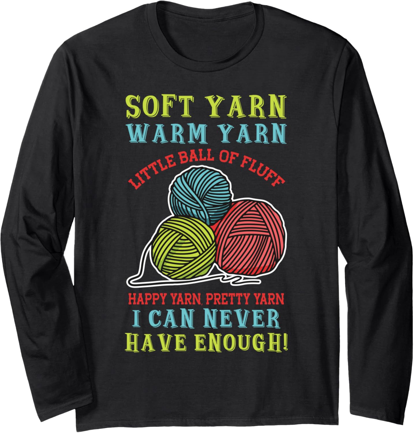 Crocheter crocheting knitting outfit for women funny yarn Long Sleeve