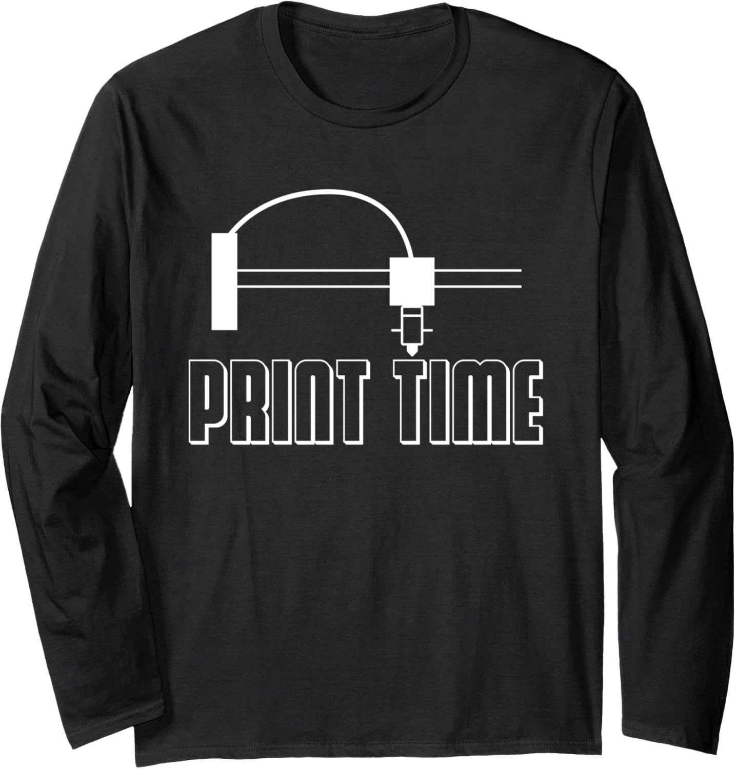 Print Time 3D Printing Printer Long Sleeve