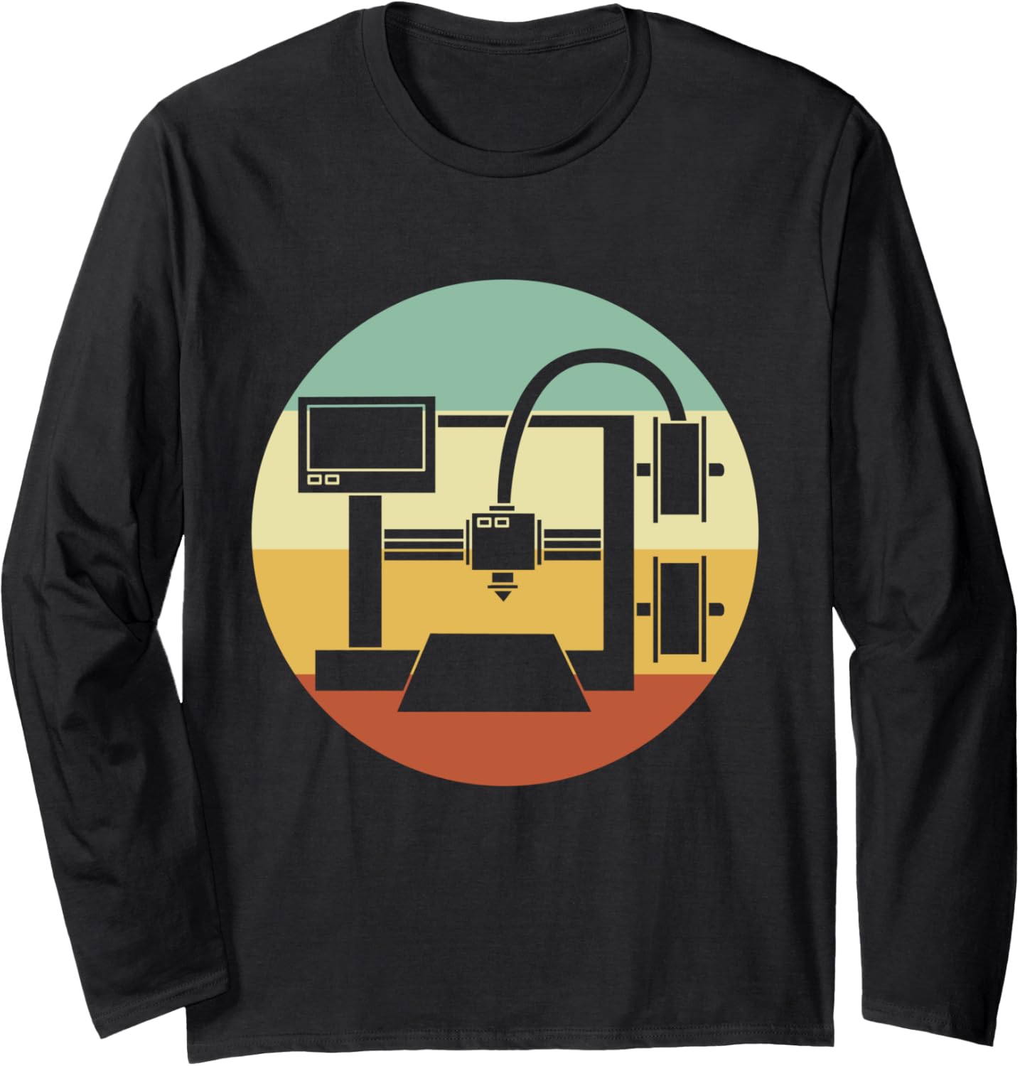 Vintage Retro 3D Printer For Men Long Sleeve
