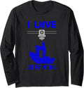 I Love 3D Printing Benchy Extruder Blue 3D Printing Fan Long Sleeve
