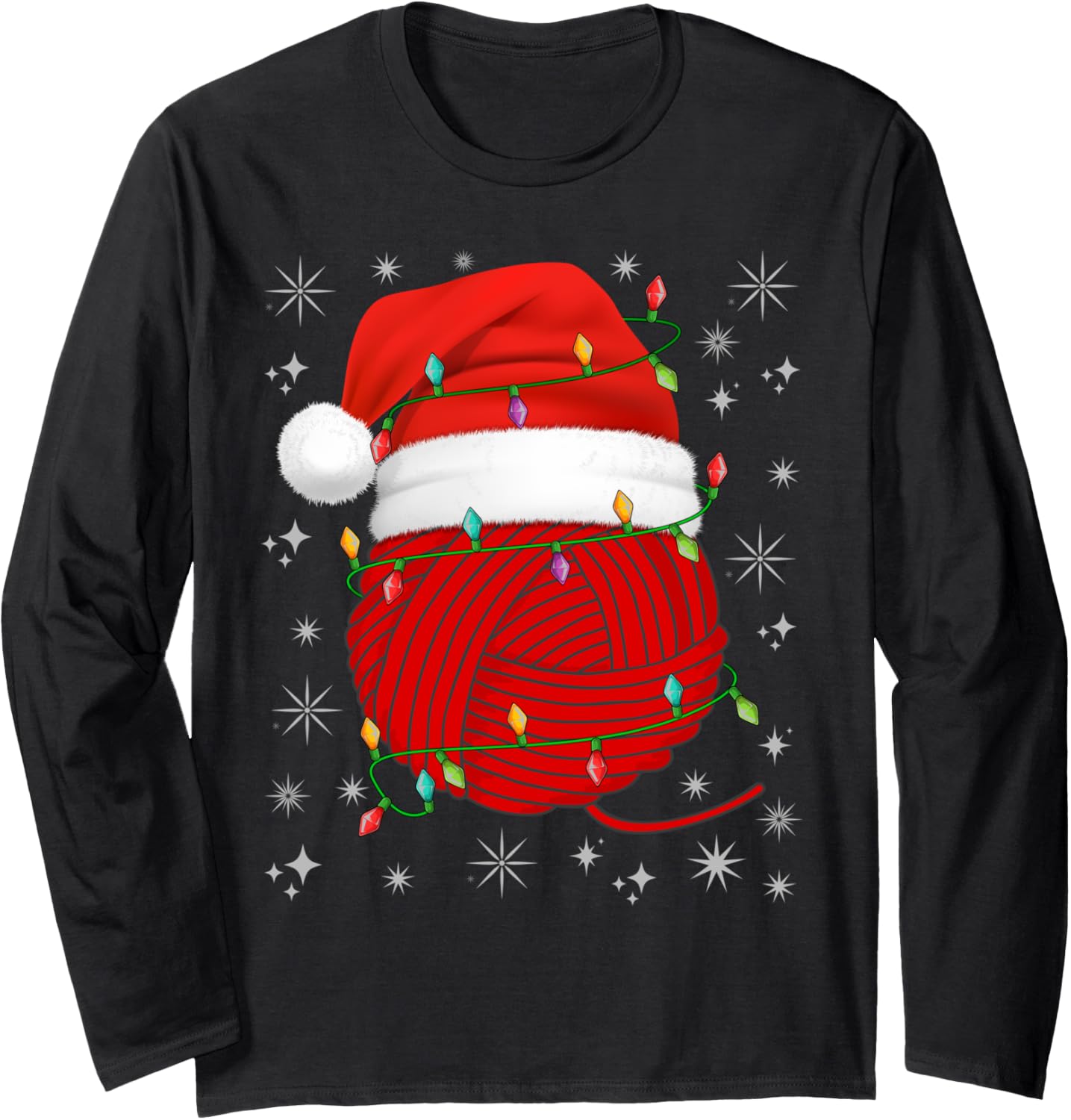 Xmas Lighting Crochet Knitting Yarn Crocheting Christmas Long Sleeve