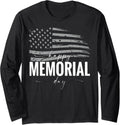 Happy Memorial Day Usa Flag American Memorial Day Long Sleeve