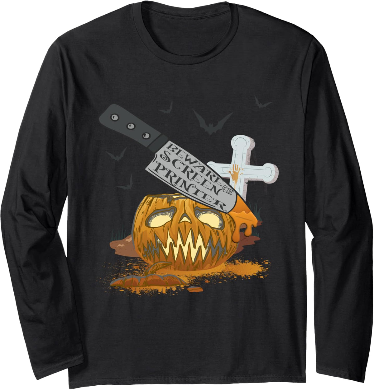 Screen Printer Funny Halloween Party Long Sleeve