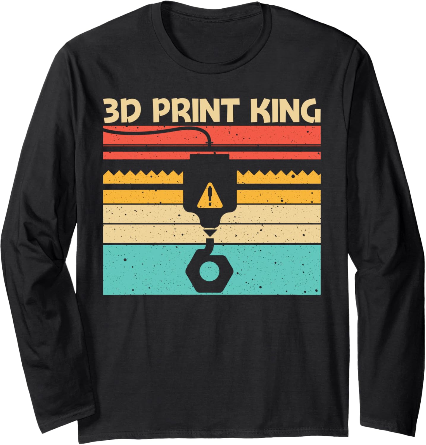 Cool 3D Print Design Men Boys 3D Printer Lover Printing Long Sleeve
