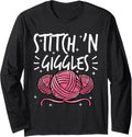 Stitch 'n Giggles Knitter Yarn Women Knitting Long Sleeve