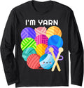 I'm Yarn Lazy Halloween Costume Crochet Balls of Yarn Long Sleeve