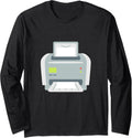 Computer Printer Office Fax Machine Paper Ink Long Sleeve