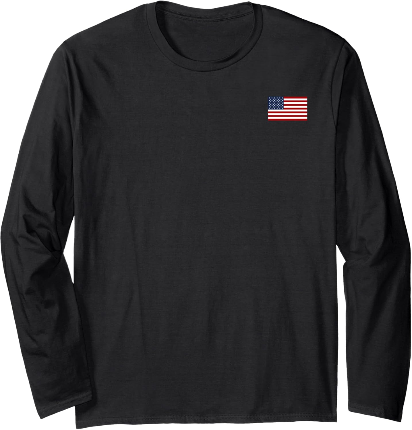 Simple Usa Flag Pocket Style Emblem Long Sleeve