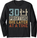 3D Printer 3D Printing One Layer At A Time Long Sleeve