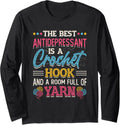 Crochet Hook And Room Full Of Yarn Crochet Long Sleeve