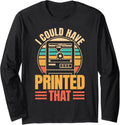 Funny Men 3D Printing Long Sleeve