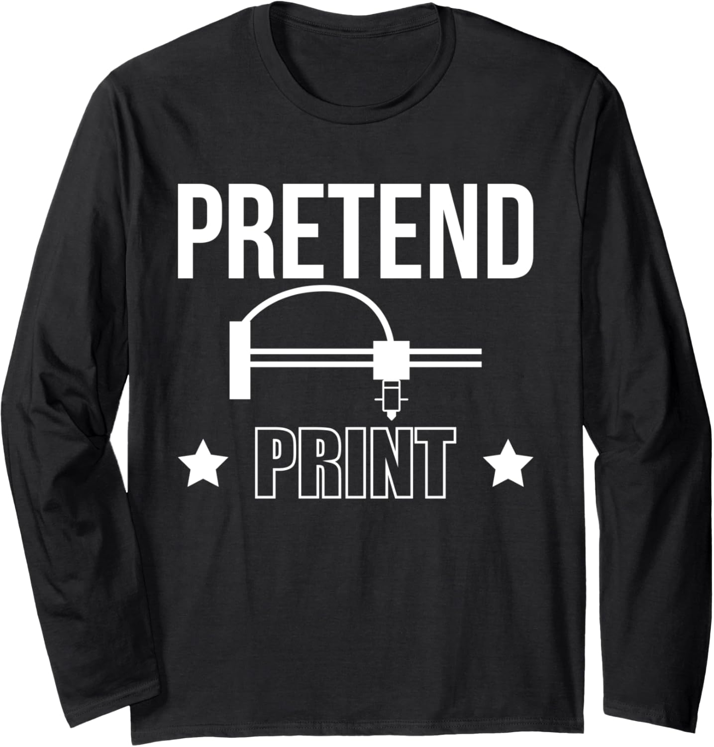 Pretend Print 3D Printer Printing Long Sleeve