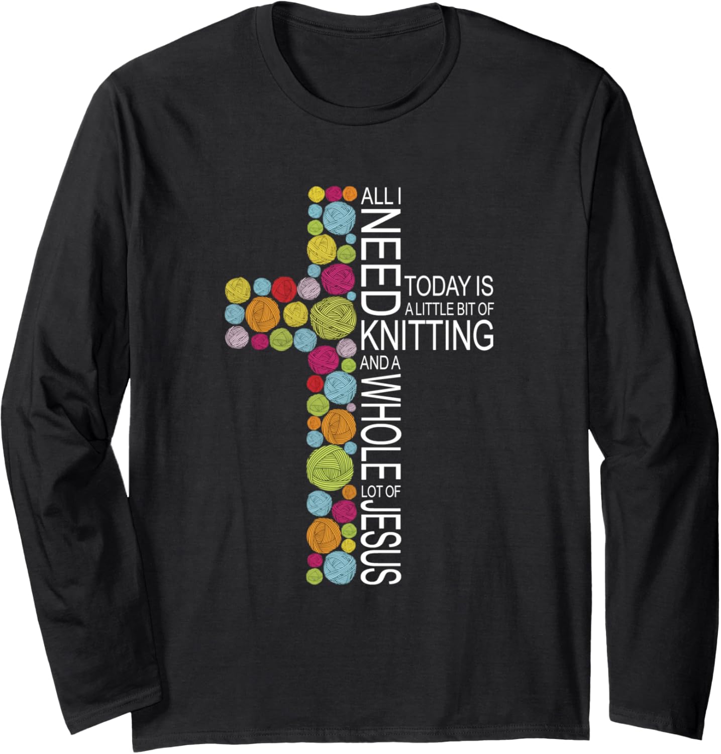 Knit Crochet Knitter Gift Knitting Yarn Funny Long Sleeve
