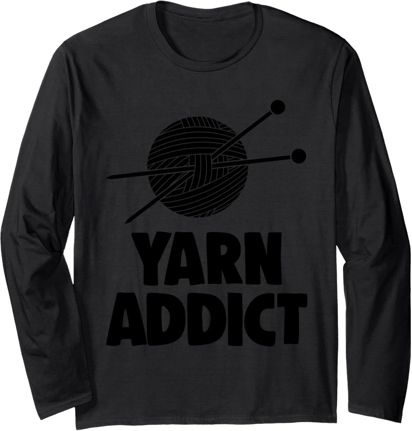 Yarn Addict Tee Shirts Women Funny Crochet Lovers Gift Long Sleeve