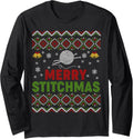 Merry Stitchmas Ugly Xmas Sweater Knitting Yarn Christmas Long Sleeve