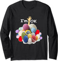 I\u2019m Ok - Funny Crochet And Knitting Yarn Mess Long Sleeve