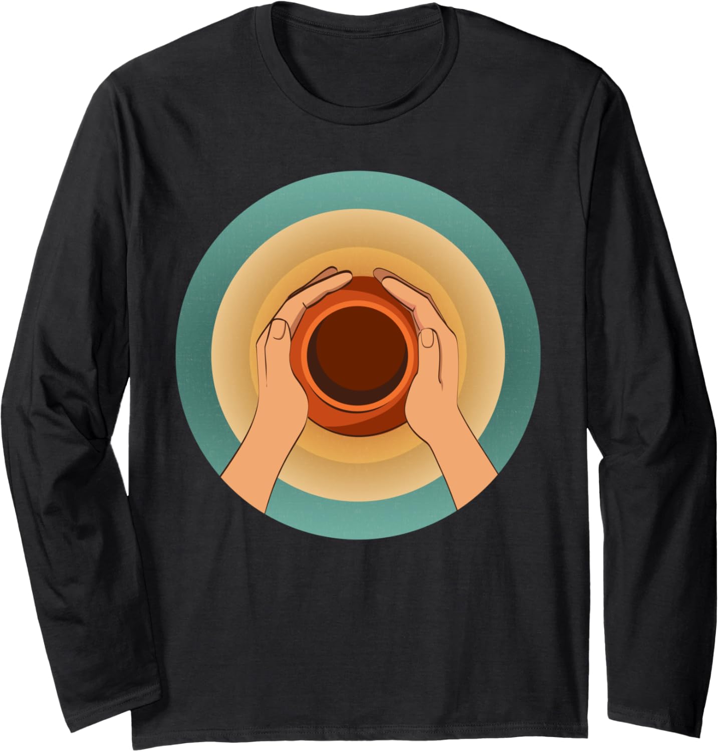Retro Ceramic Artist Pottery Art Maker Support Ceramic Lover Long Sleeve