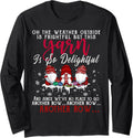 Another Row Yarn Three Gnomes Crocheting Knitting Christmas Long Sleeve