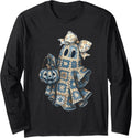Ghost Coquette Crocheting Yarn Knitting Crafting Halloween Long Sleeve