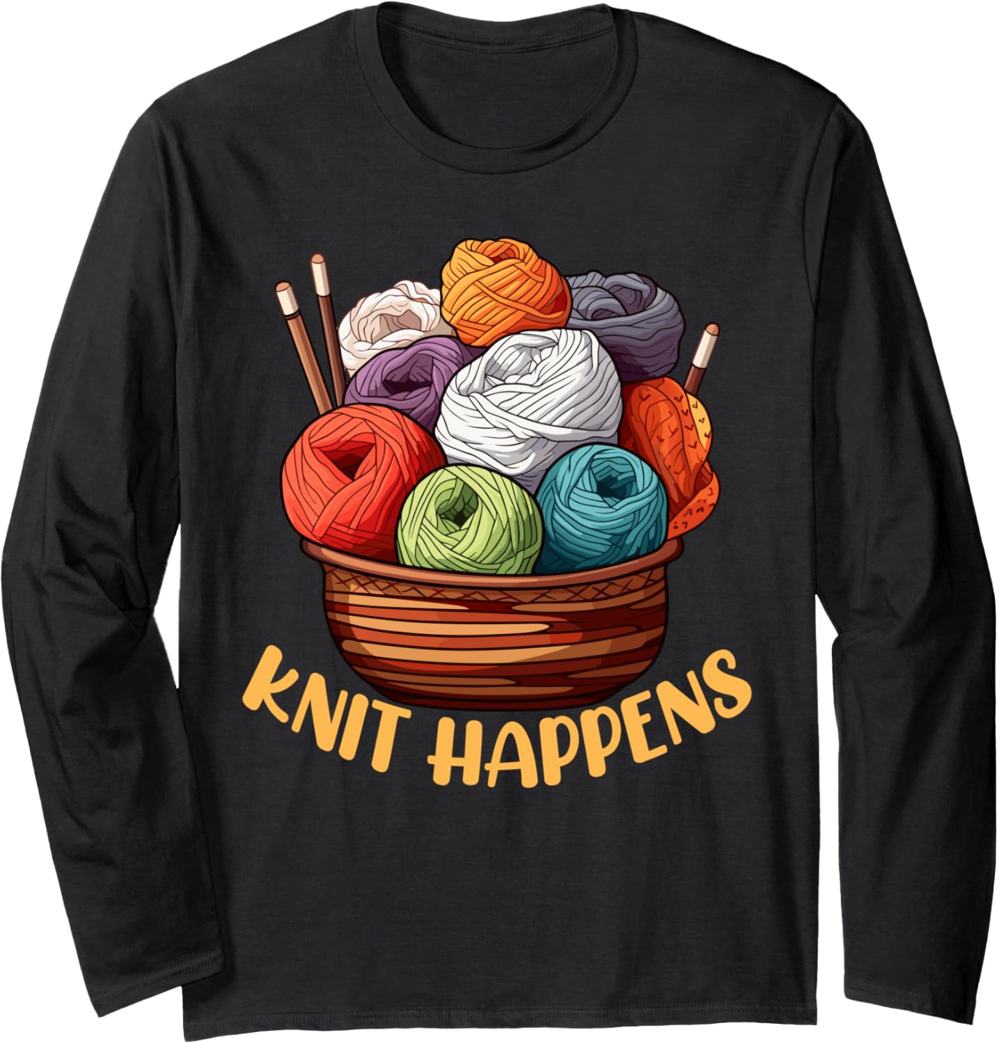 Knitting Knit Crochet Crafting Knitter Yarn Collector Long Sleeve