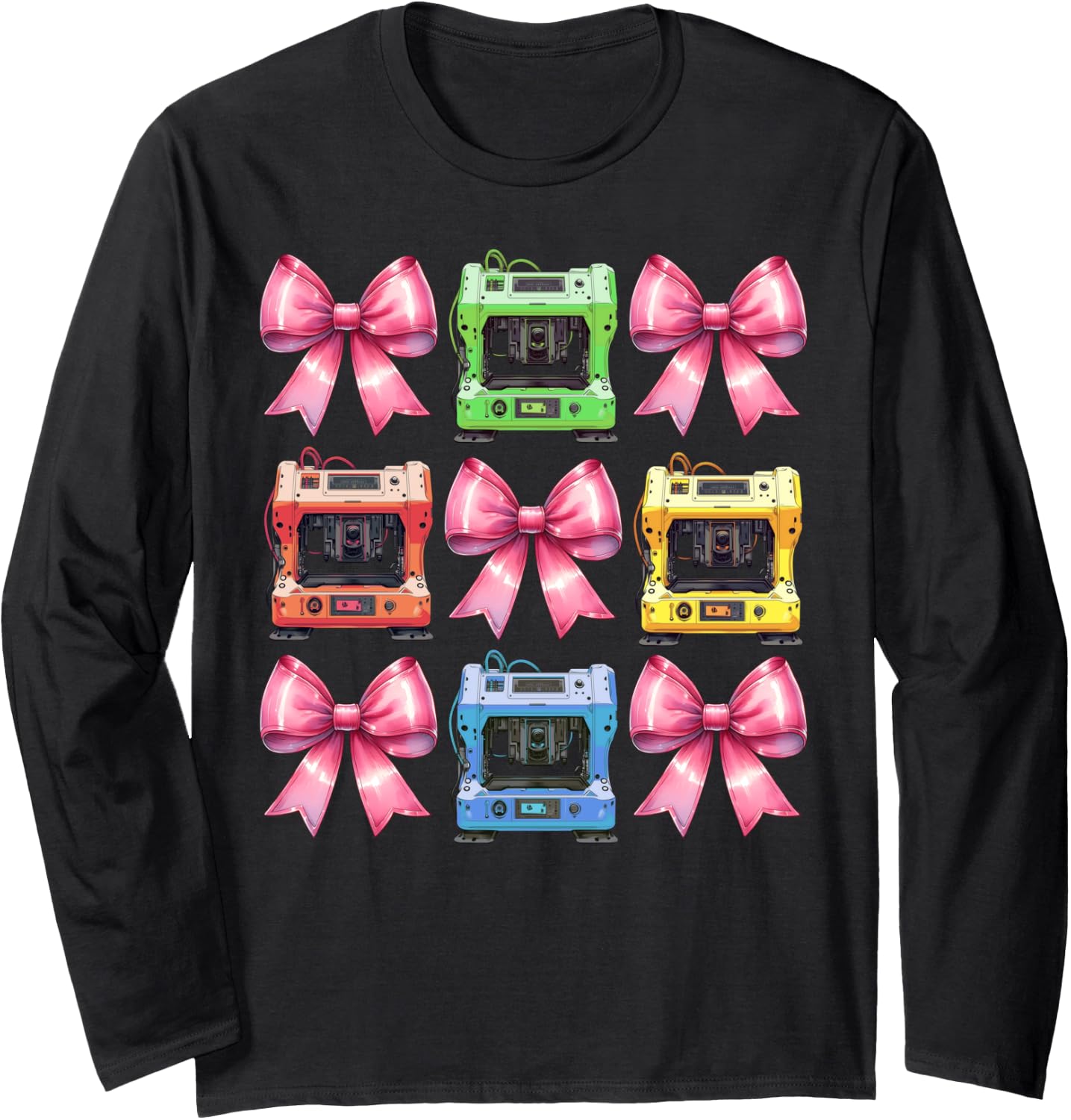 Coquette Bow 3D Printing 3D Printer Mothers Day Ribbon Mom Long Sleeve