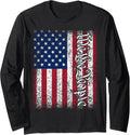 American Usa Flag We The People Patriotic Red White Blue Long Sleeve