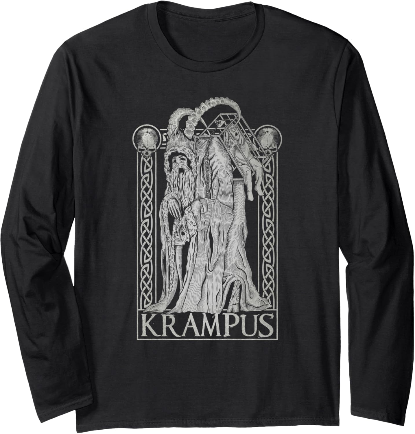 Krampus Gruss Von Krampus Dark Gothic Christmas Long Sleeve