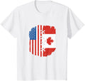 Kids Half American Half Canadian Usa Canada Flags Together