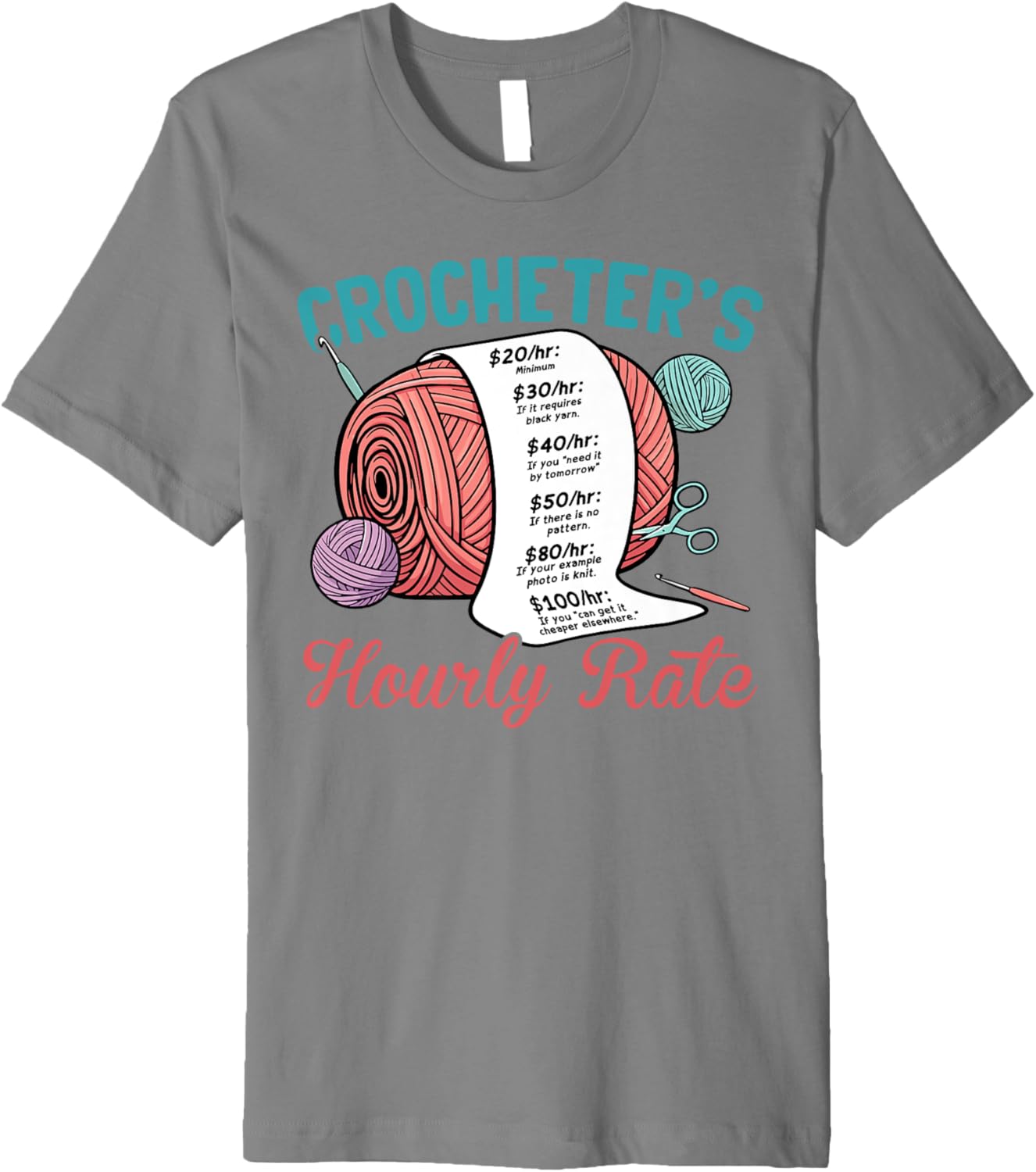 Crocheters hourly rate yarn crochet Premium