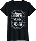 Womens Crochet Funny Mom Is Crocheting Be Quiet Bring Coffee Yarn